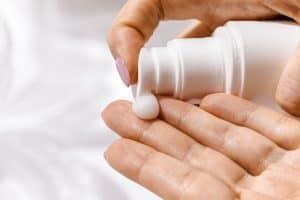 using lotion on hands